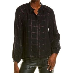 Cloth & Stone Metallic Plaid Shirt
